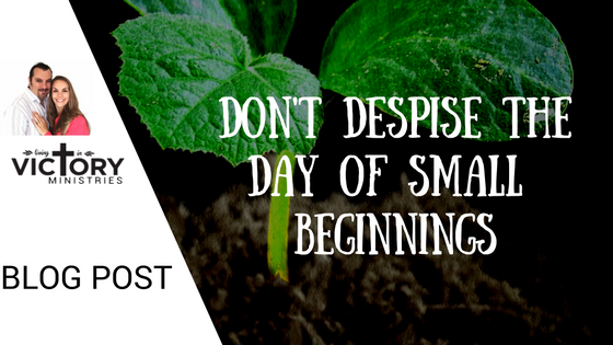 don't despise the day of small beginnings